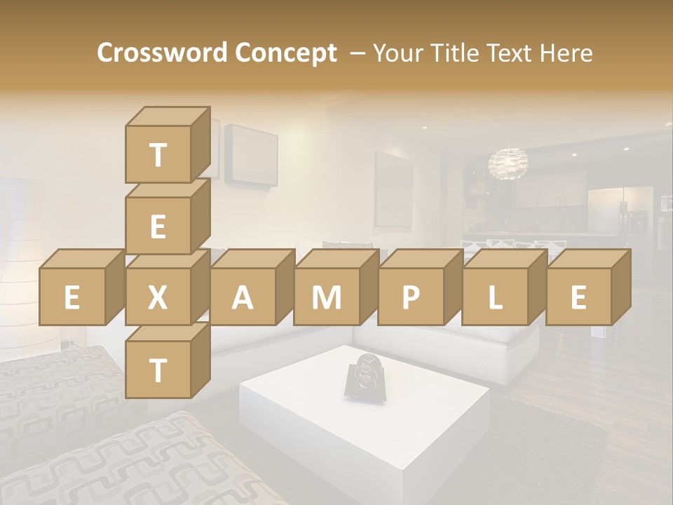 Modern Sofa Beige PowerPoint Template