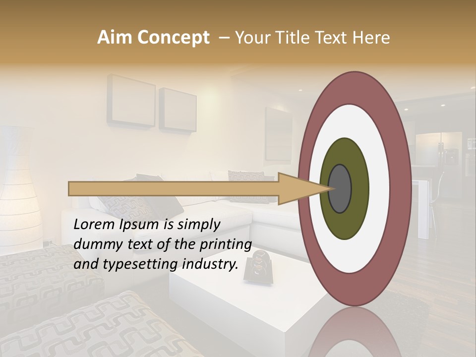 Modern Sofa Beige PowerPoint Template