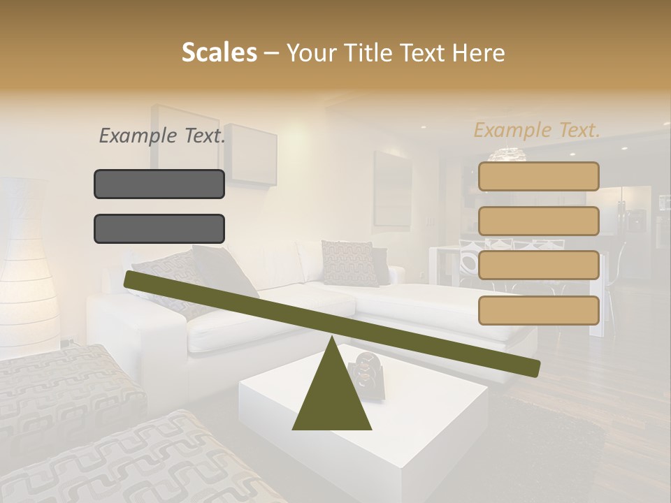 Modern Sofa Beige PowerPoint Template