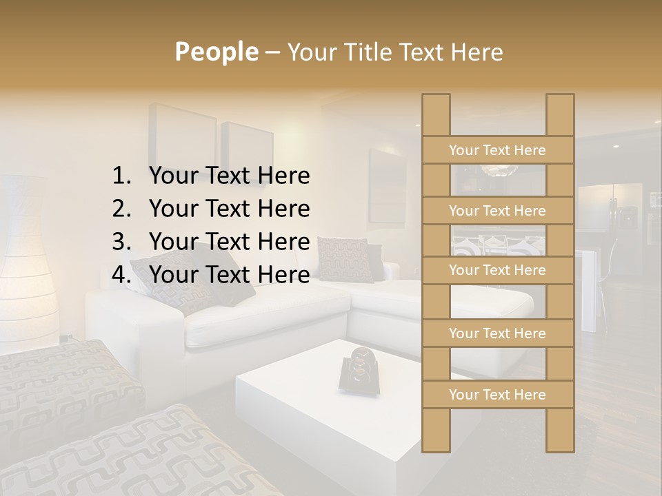 Modern Sofa Beige PowerPoint Template