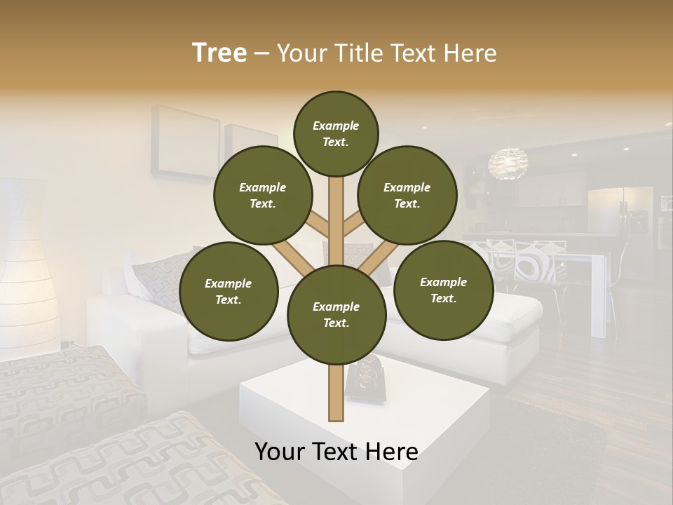Modern Sofa Beige PowerPoint Template