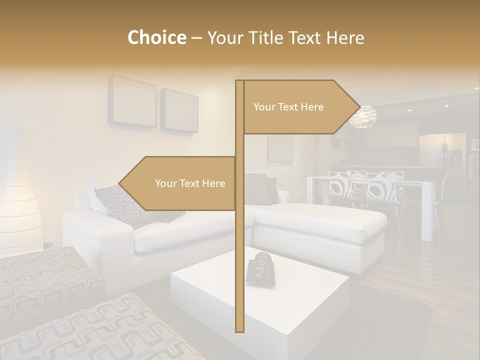 Modern Sofa Beige PowerPoint Template