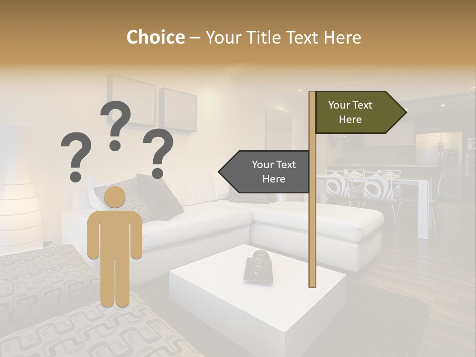 Modern Sofa Beige PowerPoint Template