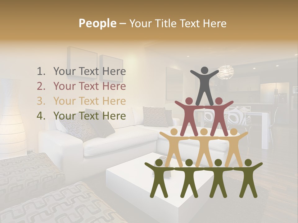Modern Sofa Beige PowerPoint Template
