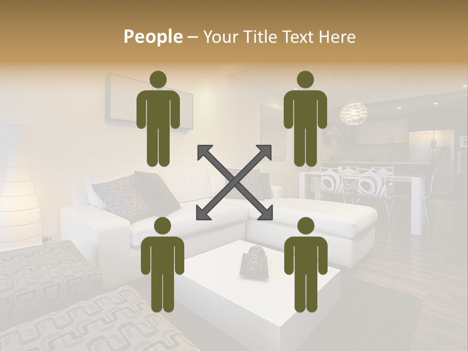 Modern Sofa Beige PowerPoint Template
