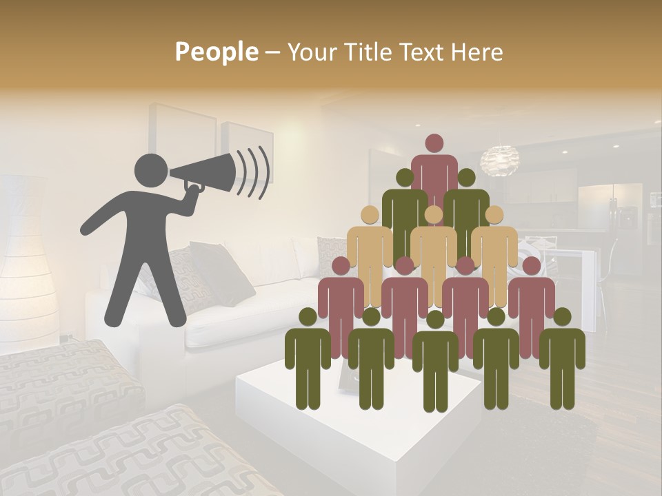 Modern Sofa Beige PowerPoint Template