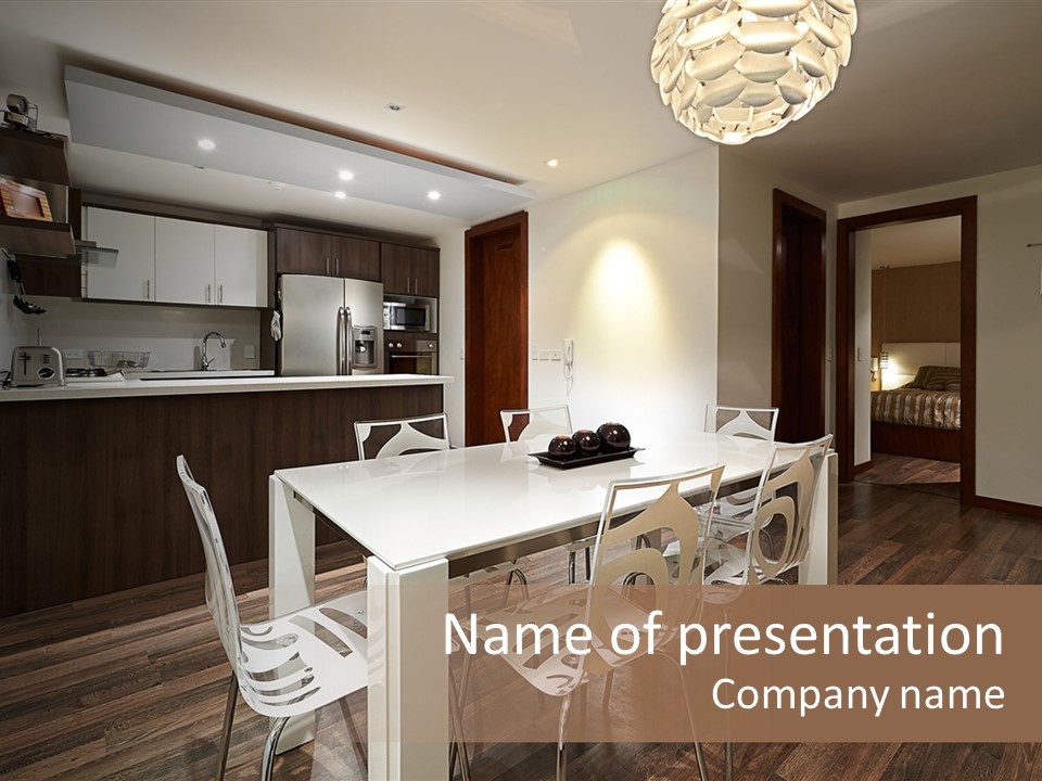 Dining Room Beautiful Empty PowerPoint Template