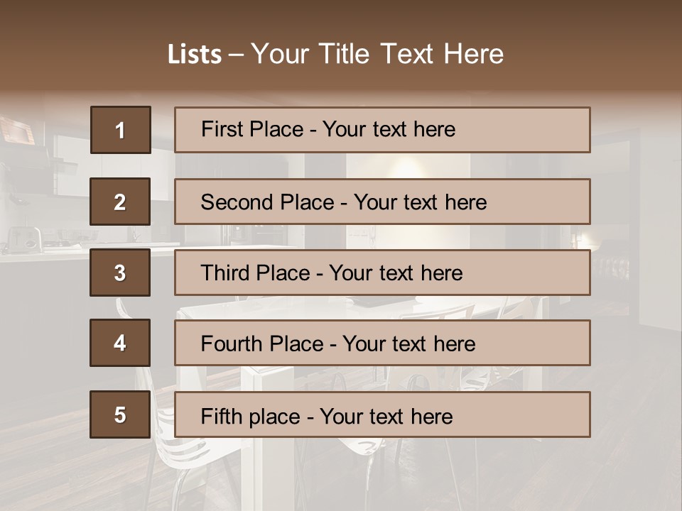 Dining Room Beautiful Empty PowerPoint Template