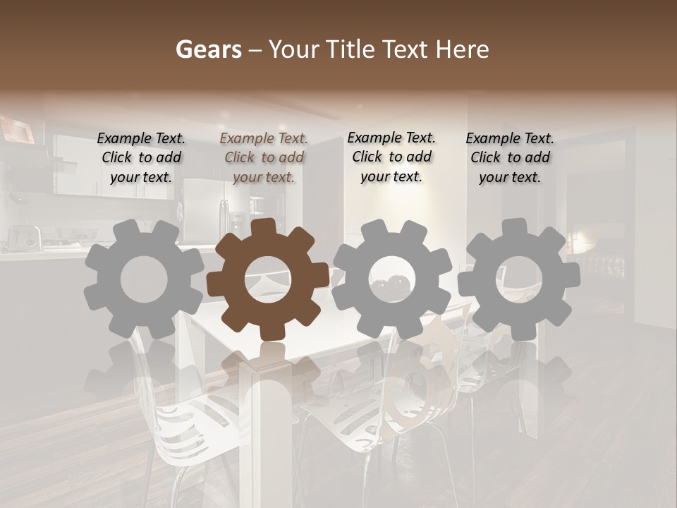 Dining Room Beautiful Empty PowerPoint Template