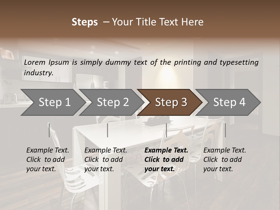 Dining Room Beautiful Empty PowerPoint Template
