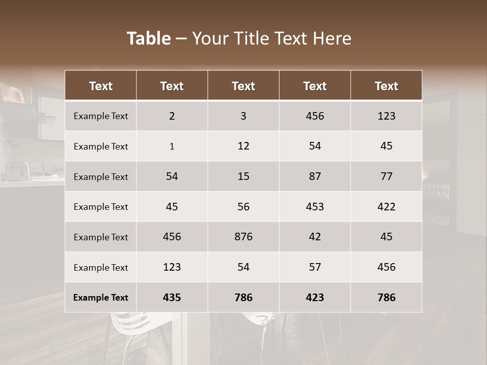 Dining Room Beautiful Empty PowerPoint Template