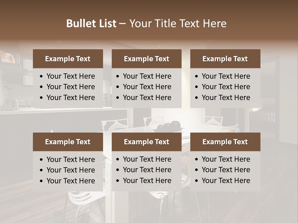 Dining Room Beautiful Empty PowerPoint Template