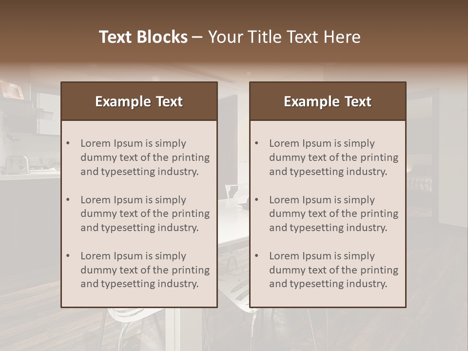 Dining Room Beautiful Empty PowerPoint Template