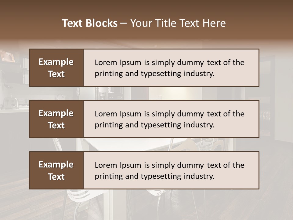 Dining Room Beautiful Empty PowerPoint Template