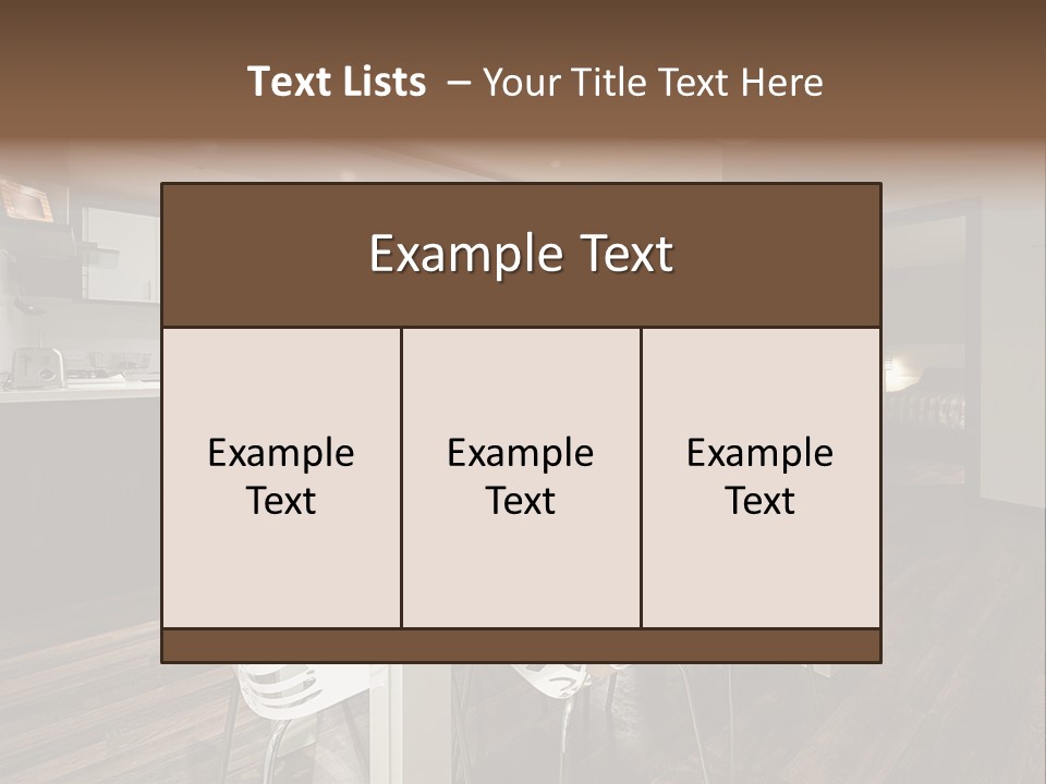 Dining Room Beautiful Empty PowerPoint Template