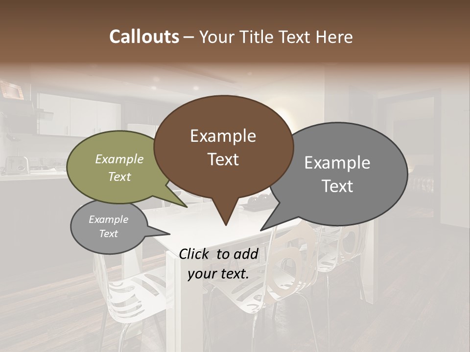 Dining Room Beautiful Empty PowerPoint Template