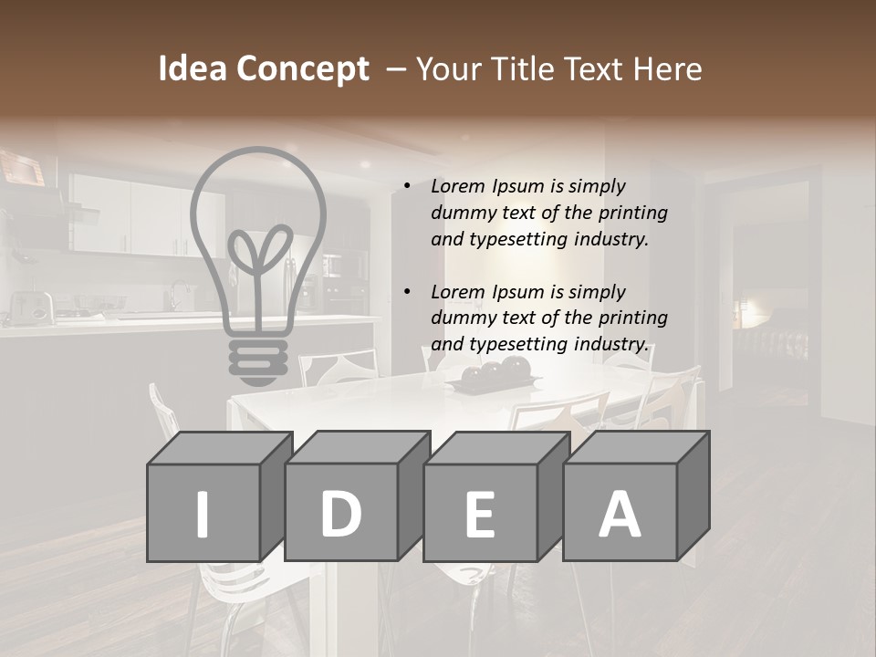 Dining Room Beautiful Empty PowerPoint Template