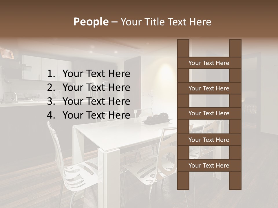 Dining Room Beautiful Empty PowerPoint Template