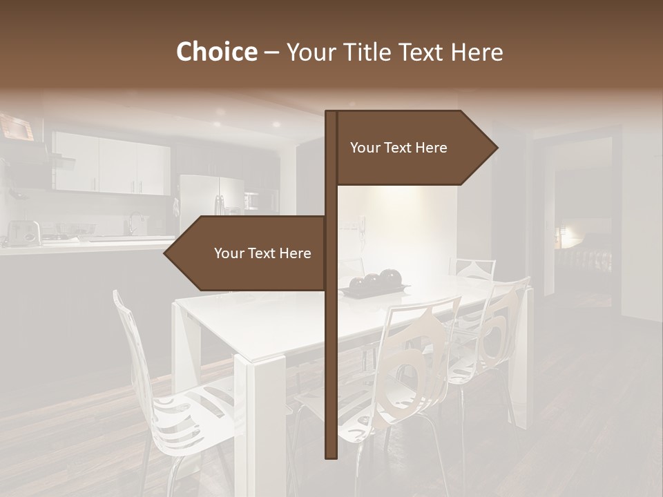Dining Room Beautiful Empty PowerPoint Template