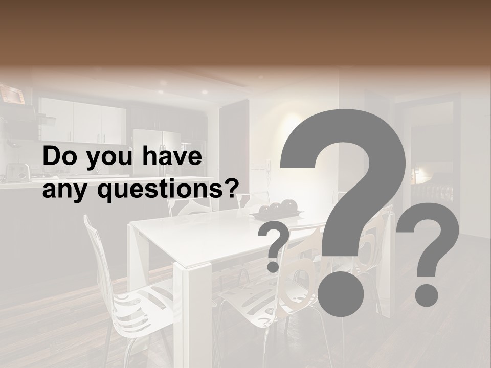 Dining Room Beautiful Empty PowerPoint Template