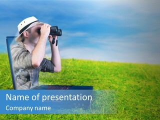 Leisure Man Sky PowerPoint Template