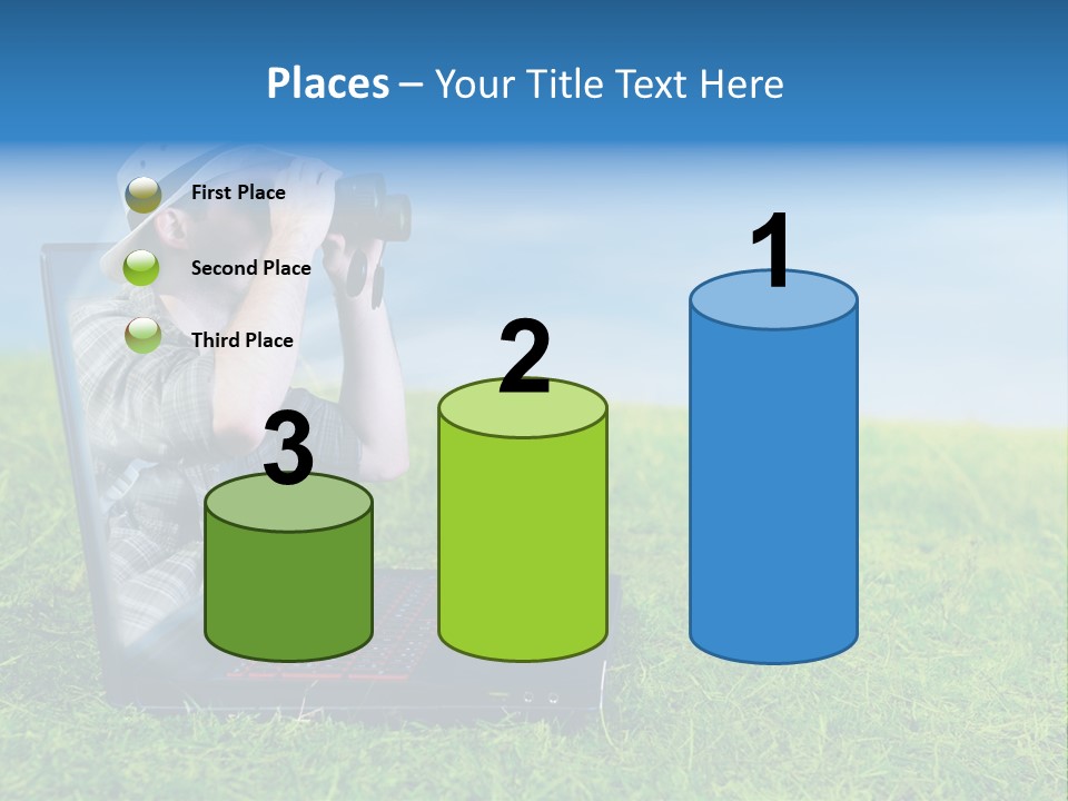 Leisure Man Sky PowerPoint Template