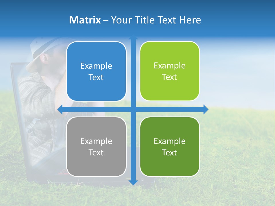 Leisure Man Sky PowerPoint Template