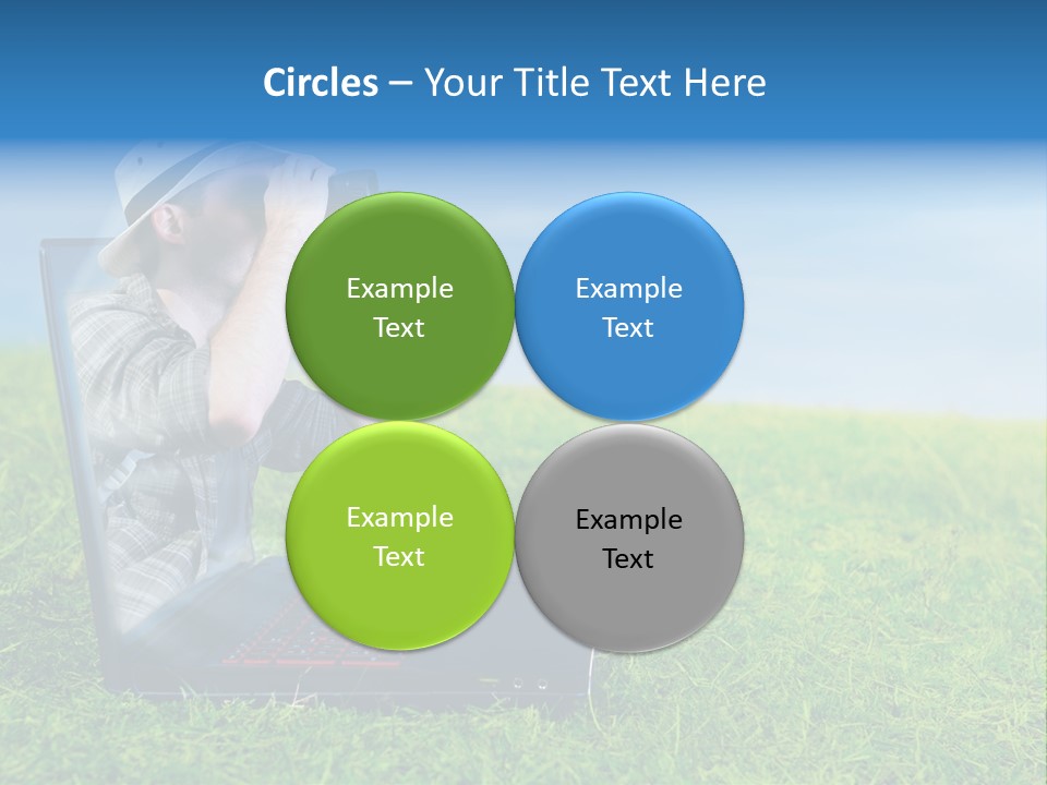 Leisure Man Sky PowerPoint Template