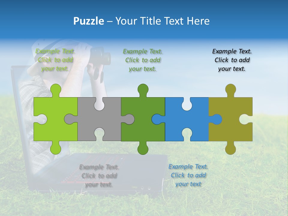 Leisure Man Sky PowerPoint Template