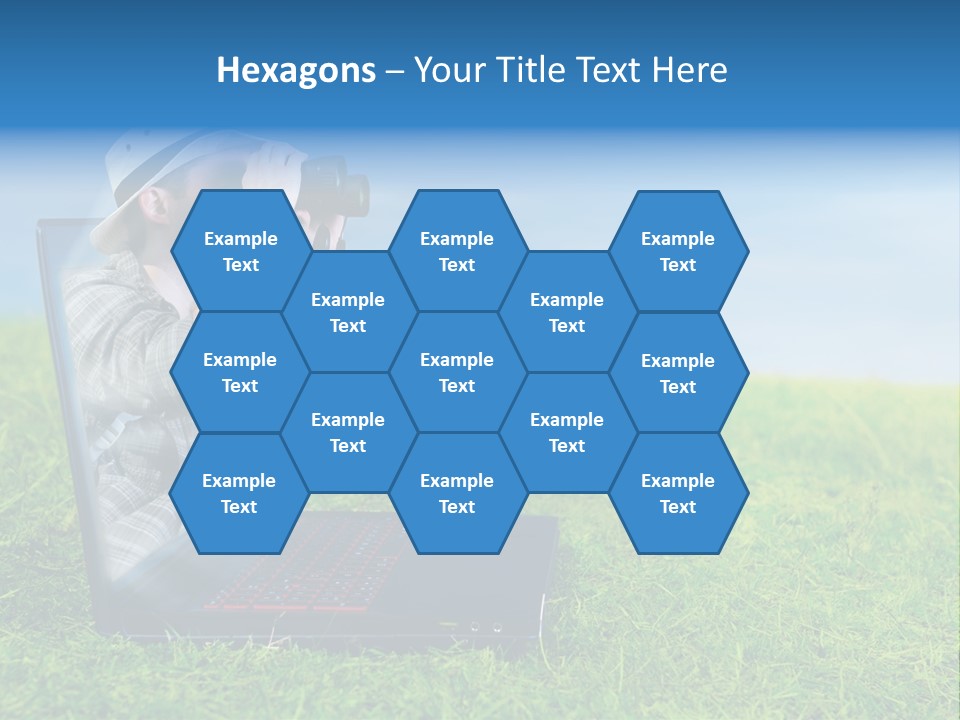 Leisure Man Sky PowerPoint Template