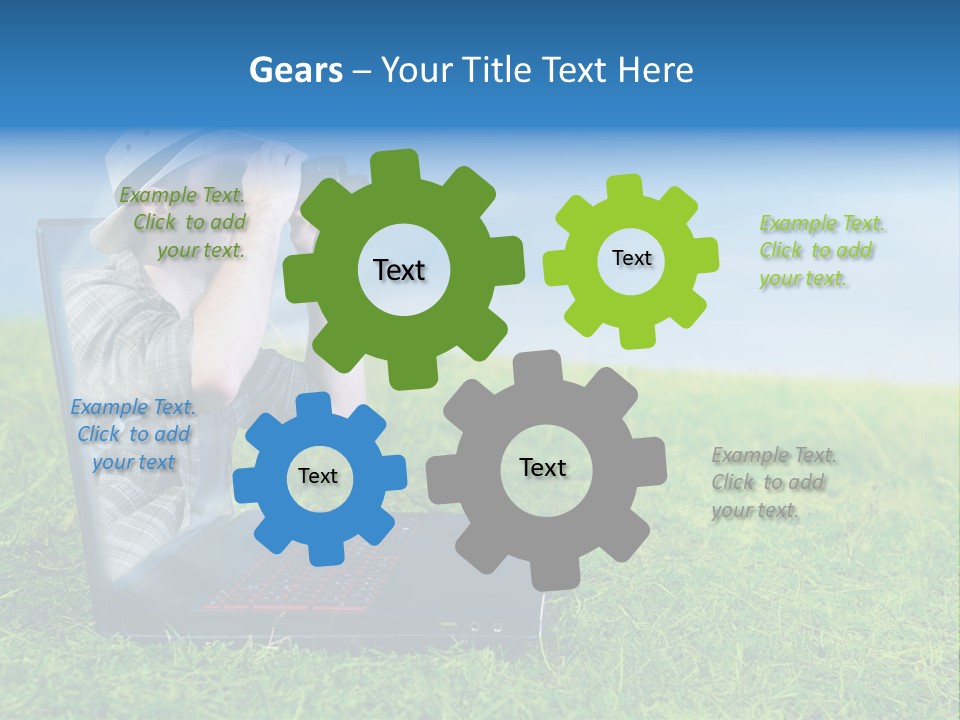 Leisure Man Sky PowerPoint Template