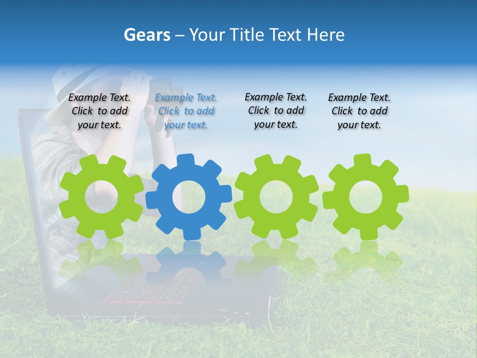 Leisure Man Sky PowerPoint Template