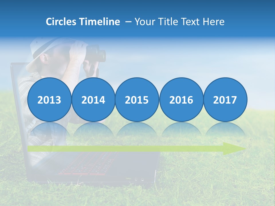 Leisure Man Sky PowerPoint Template