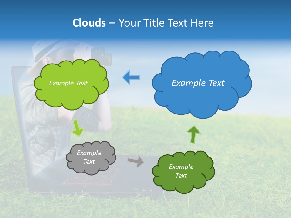 Leisure Man Sky PowerPoint Template