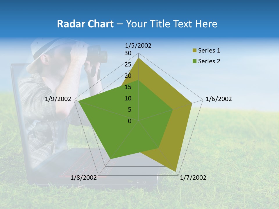 Leisure Man Sky PowerPoint Template