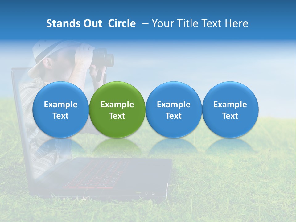 Leisure Man Sky PowerPoint Template