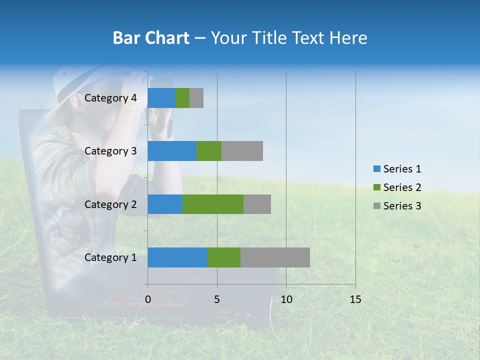 Leisure Man Sky PowerPoint Template