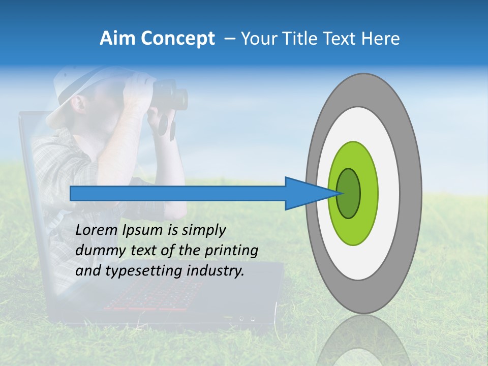 Leisure Man Sky PowerPoint Template