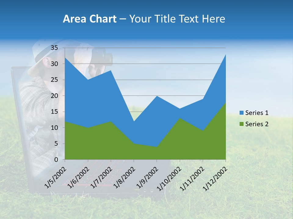 Leisure Man Sky PowerPoint Template