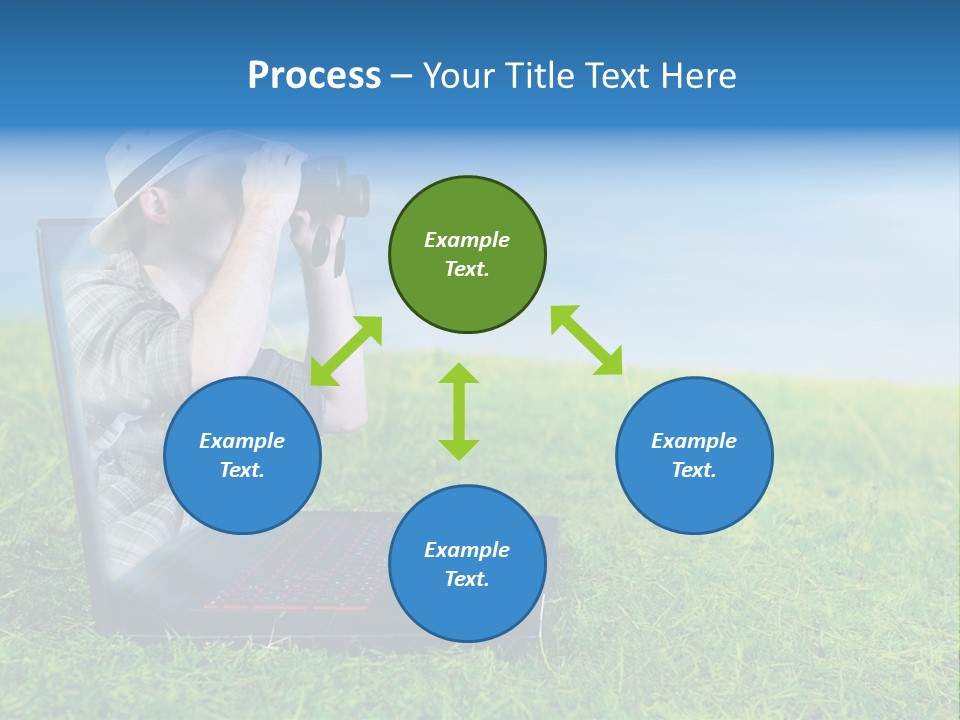 Leisure Man Sky PowerPoint Template