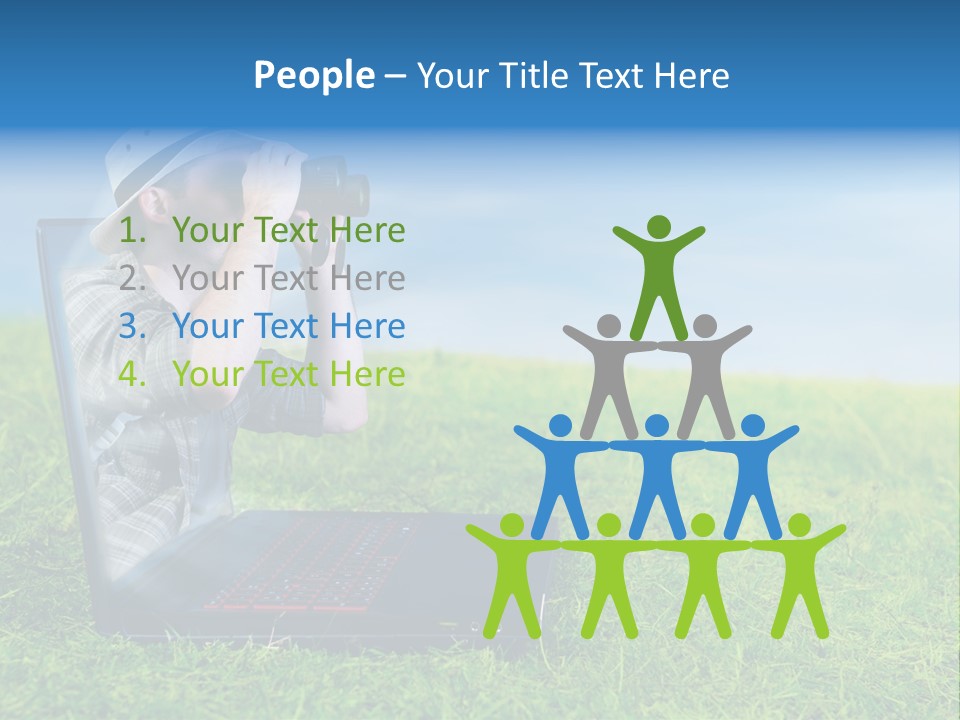 Leisure Man Sky PowerPoint Template