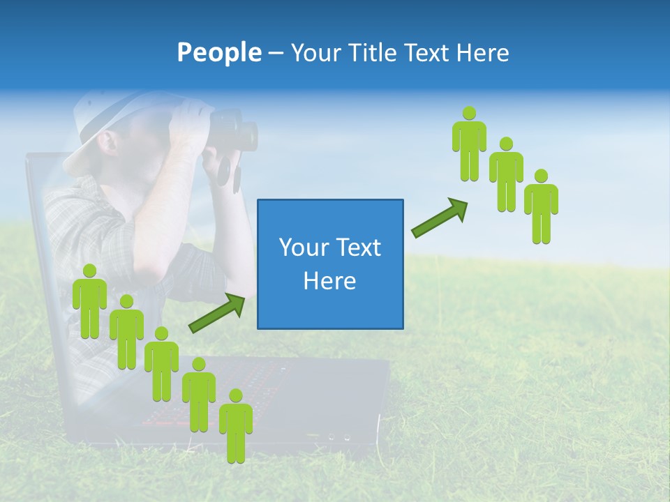 Leisure Man Sky PowerPoint Template