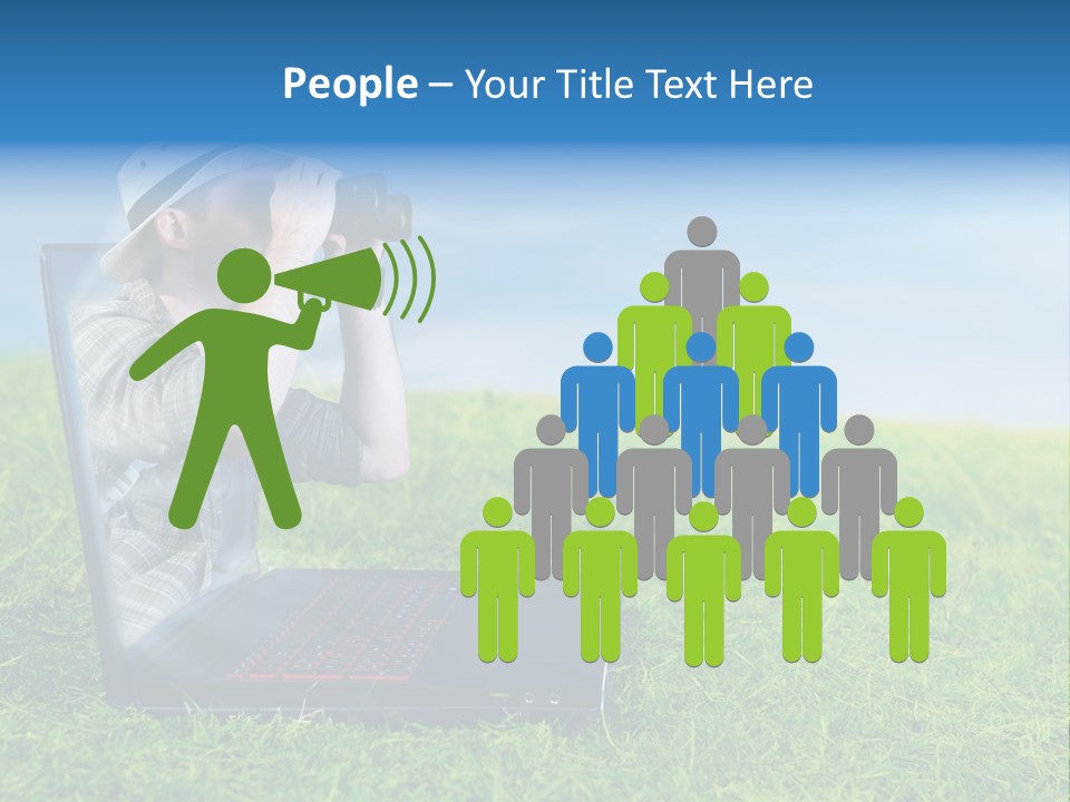 Leisure Man Sky PowerPoint Template