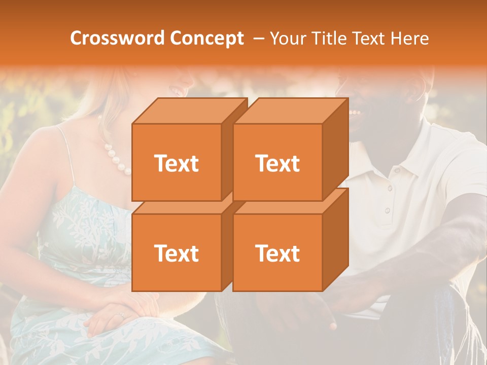 Thirties Couple Talking PowerPoint Template