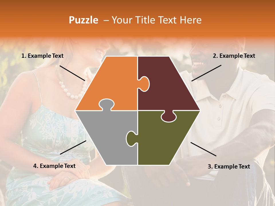 Thirties Couple Talking PowerPoint Template