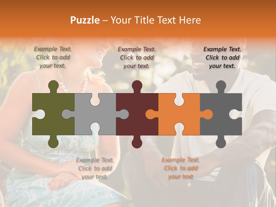 Thirties Couple Talking PowerPoint Template