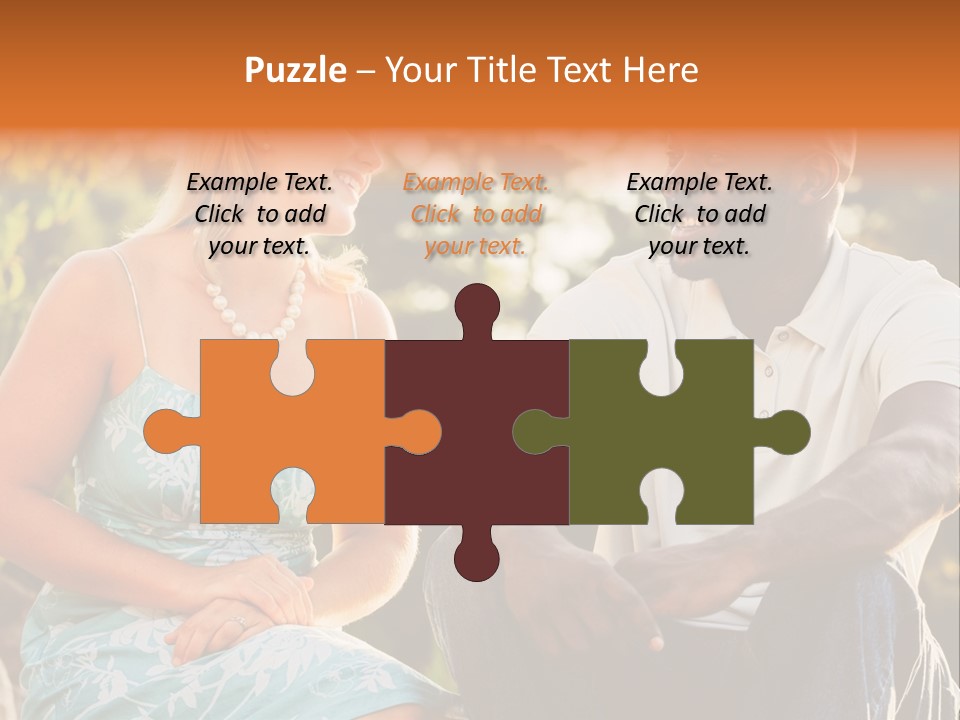 Thirties Couple Talking PowerPoint Template