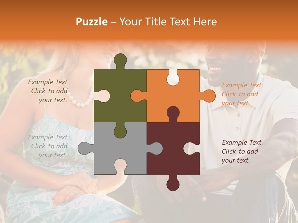 Thirties Couple Talking PowerPoint Template