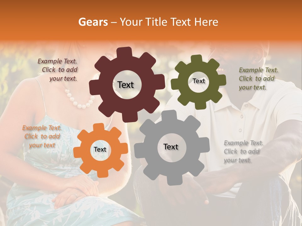 Thirties Couple Talking PowerPoint Template