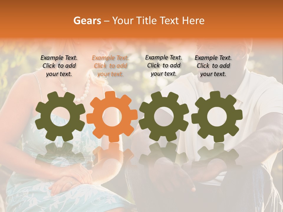 Thirties Couple Talking PowerPoint Template